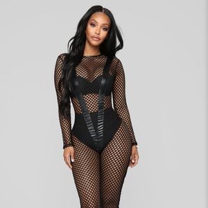 Fishnet Lingerie one piece NWT- fashion nova